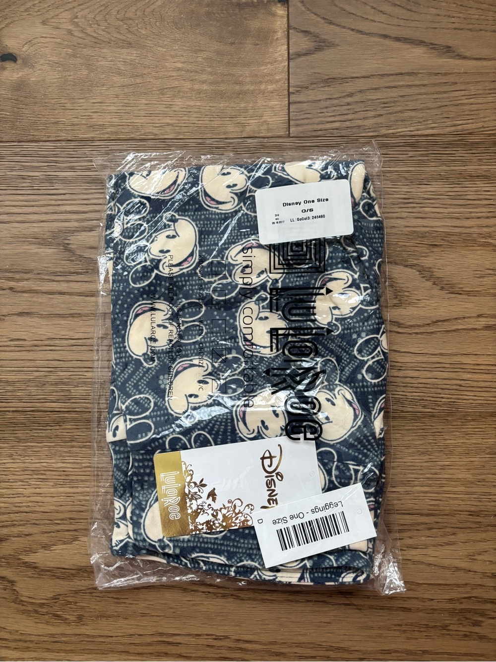 LuLaRoe Mickey Mouse Leggings - Navy & Cream